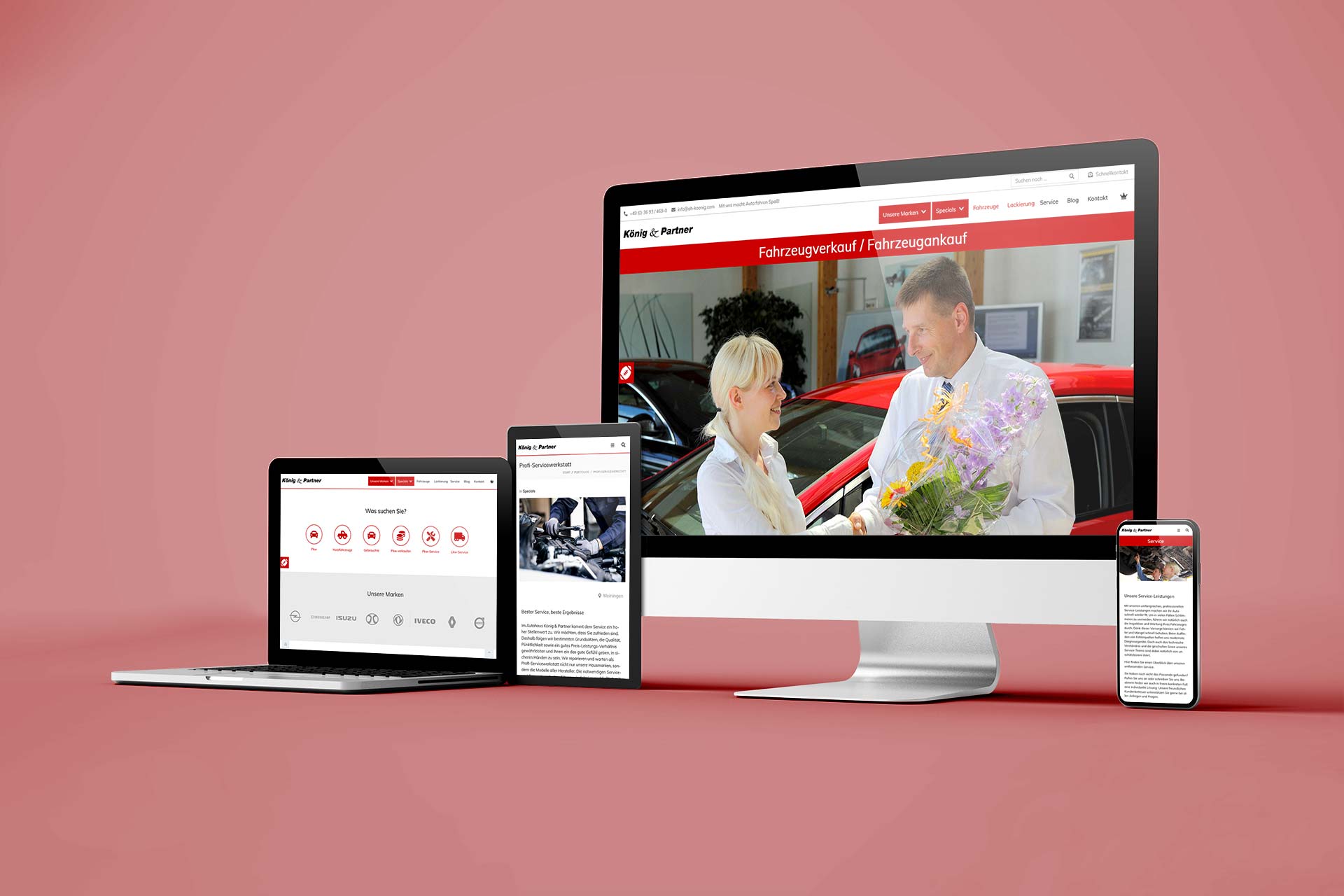 Website mit automatisierter Fahrzeugbörse