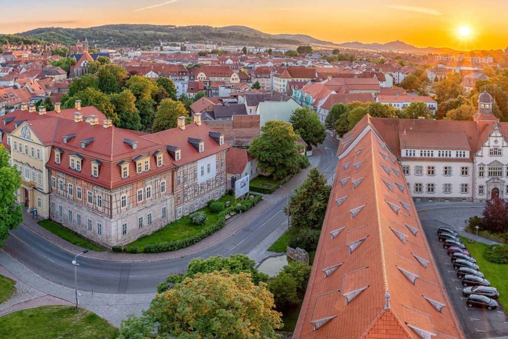 Sonnenuntergang ueber Arnstadt