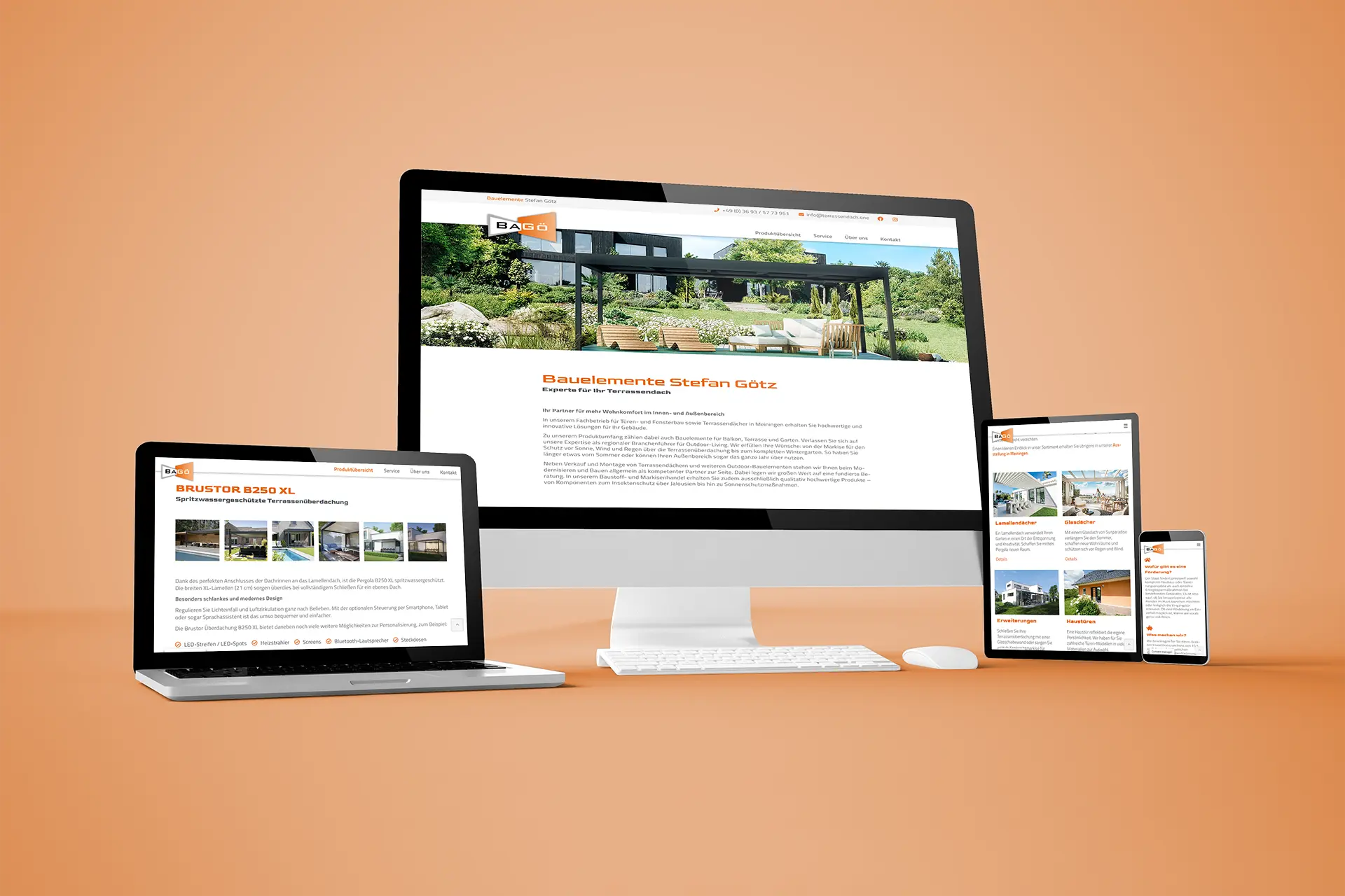 Funnel und Website für Terrassendach-Experten